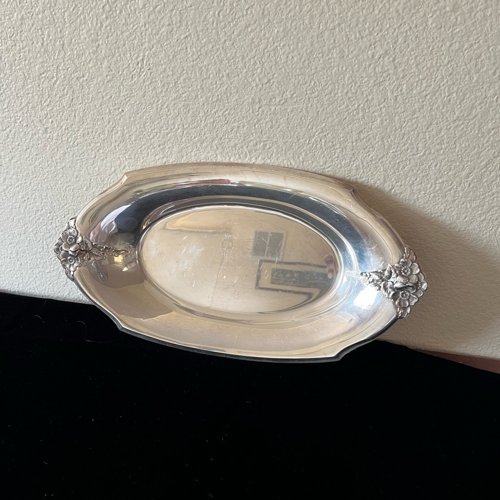 Webster Wilcox Silver Floral Embellished Tray